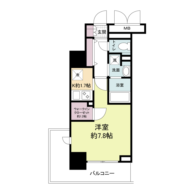 ハビテ靱センターコート 0902 間取り図