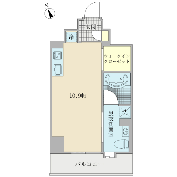 プロシード西天満 1002 間取り図