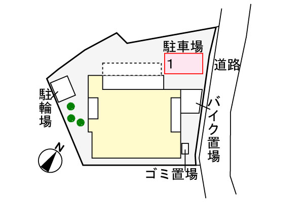 ラ ビュット 上山手 101 駐車場