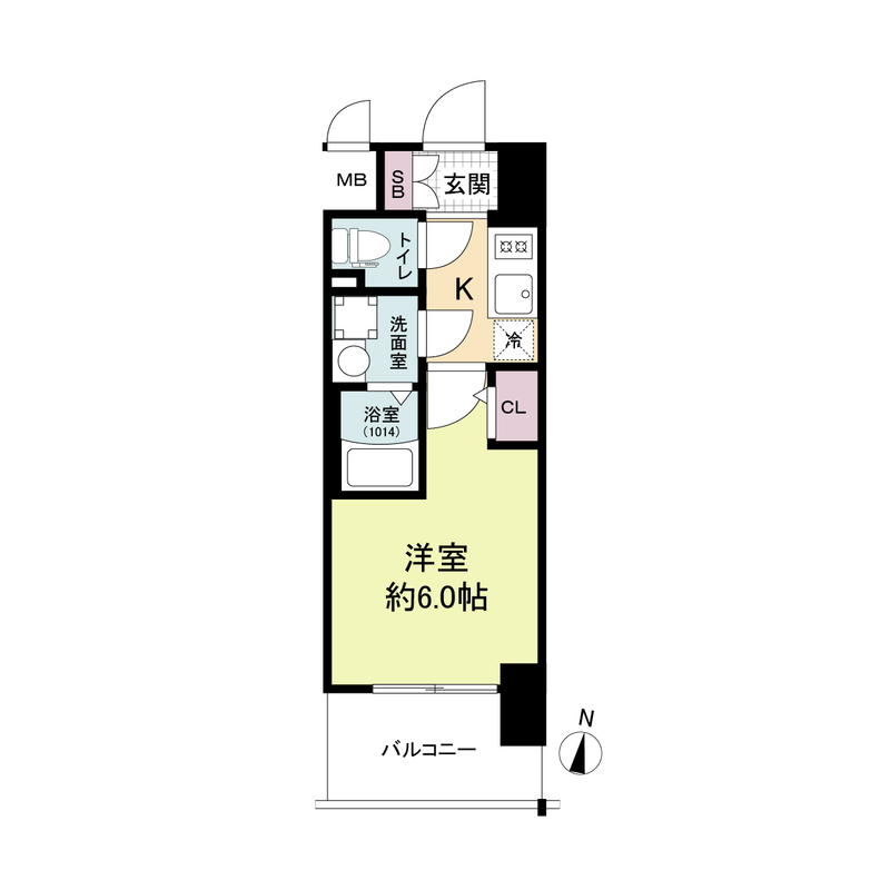 エスリードレジデンス梅田グランゲート 1509 間取り図