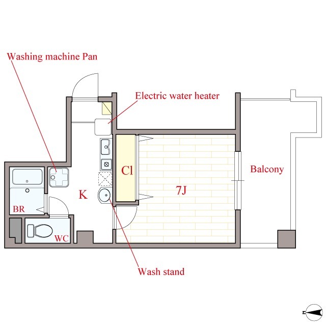 ACTY北堀江 801 間取り図