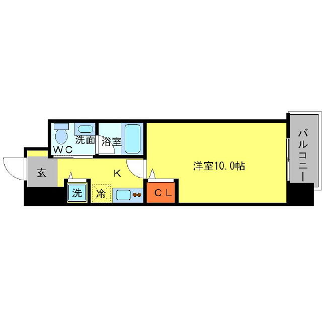 アーデン土佐堀 1203 間取り図