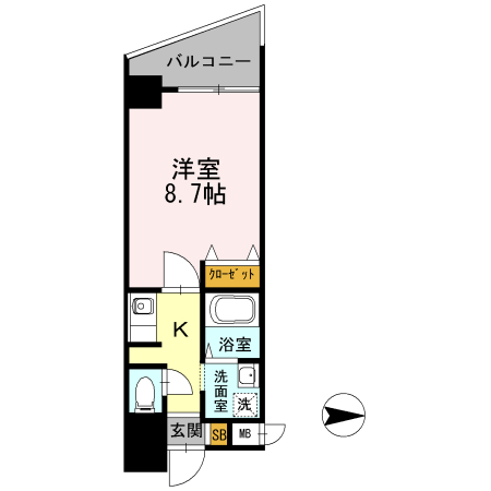 カスタリア新梅田 0205 間取り図