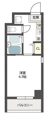 ガレットコート 303 間取り図