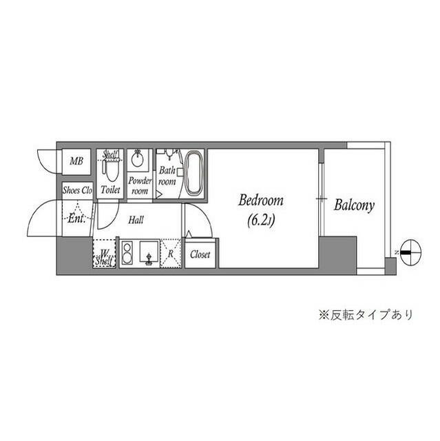 エステムコート難波Ⅶビヨンド 0904 間取り図