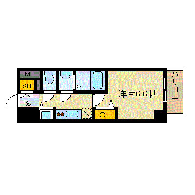 エス・キュート京町堀 1204 間取り図