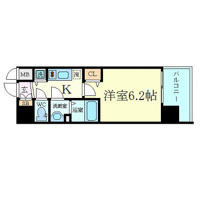 プレサンス南森町駅前 705 間取り図