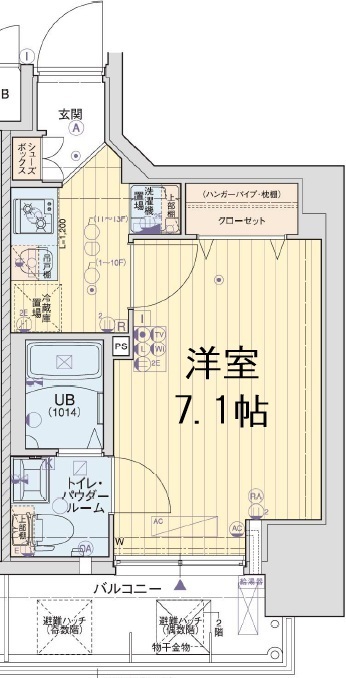 エグゼ大阪城イースト 804 間取り図