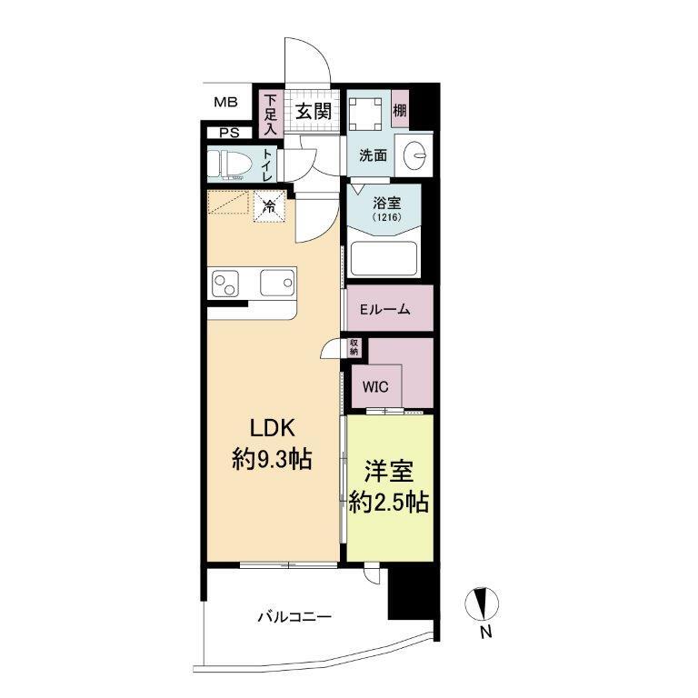 セレニテ難波グランデノール 0901 間取り図