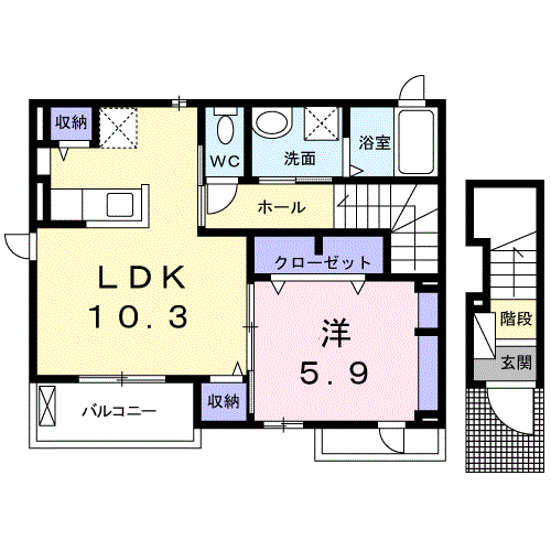 プラシージュ 201 間取り図