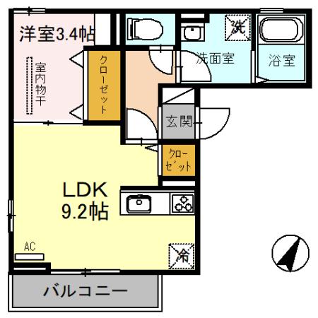 D-room川岸町 301 間取り図