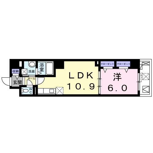 スピカコンフォート 602 間取り図