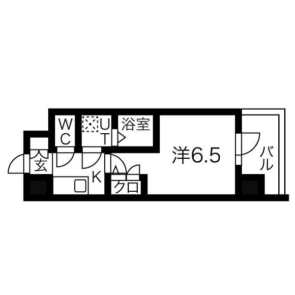 エスリードレジデンス大阪難波 1506 間取り図