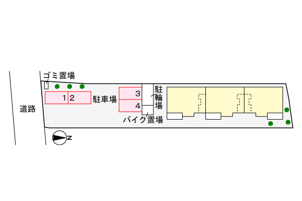 プラシージュ 202 駐車場