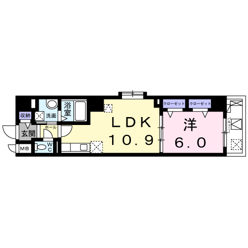 スピカコンフォート 401 間取り図