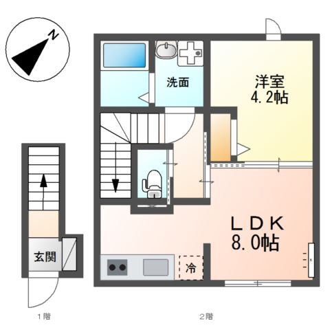 ペルシュワール 202 間取り図