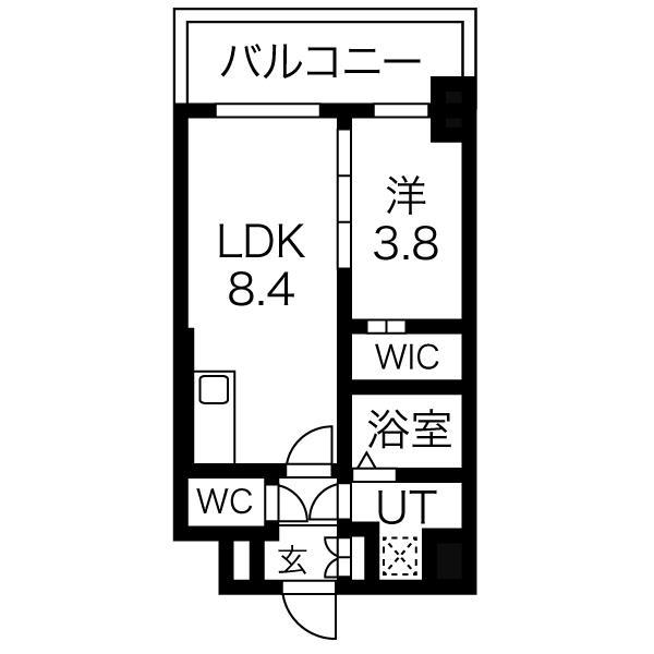 エスリードレジデンス梅田マークス 0809 間取り図
