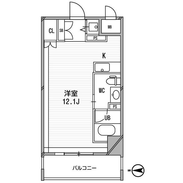 アーデンタワー南堀江 0702 間取り図