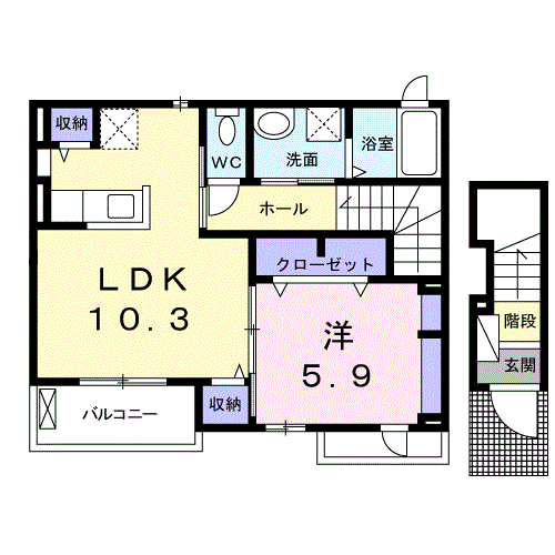 プラシージュ 202 間取り図