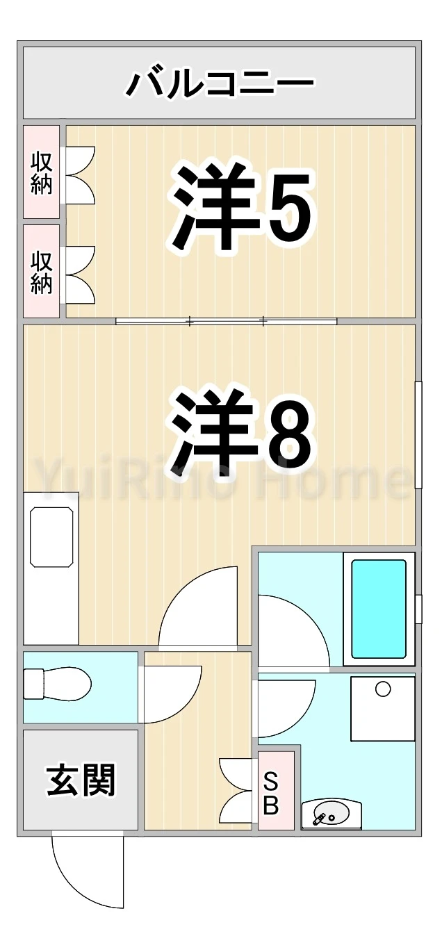 レ・セーナアイオ 302 間取り図