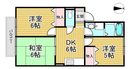 ウイング西宮 201 間取り図
