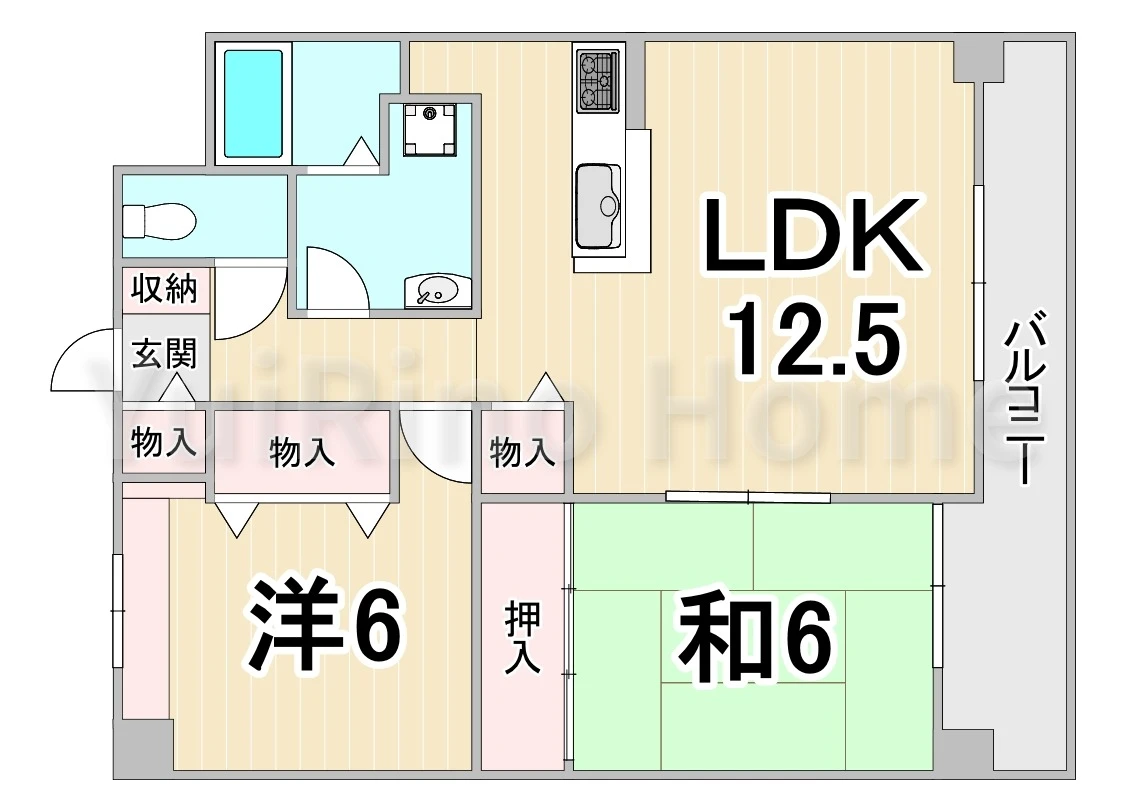グラン・ボヌール 206 間取り図