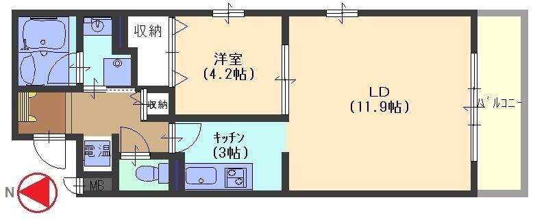グランクリュ西宮 203 間取り図