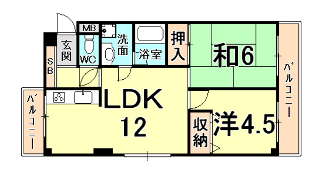 第二ハイツシャトー 301 間取り図