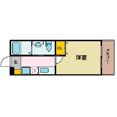 ダイドーメゾン阪神西宮駅前 404 間取り図