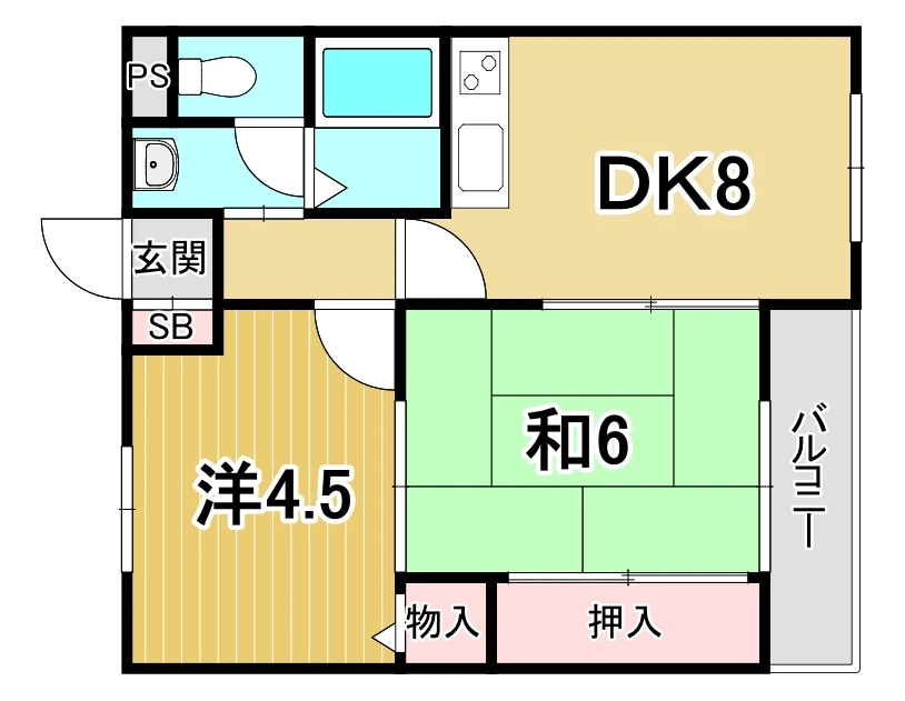 ロイヤル久寿川 101 間取り図