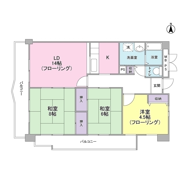 ウルム西宮 206 間取り図