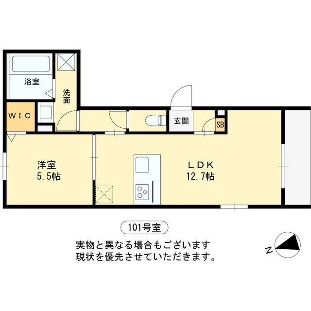 キャトル・レブローニュ 101 間取り図