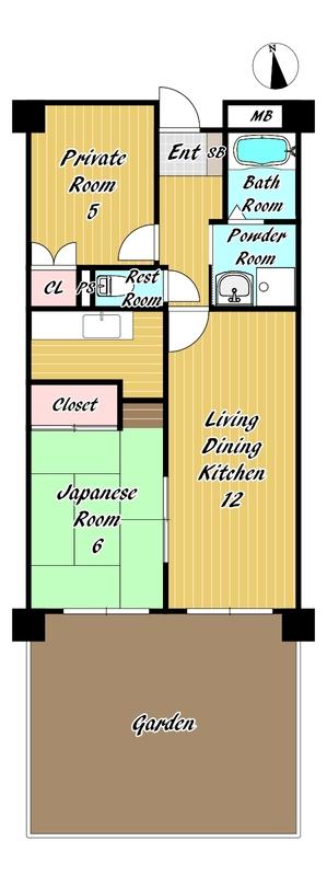 西宮エバーグリーン 0102 間取り図