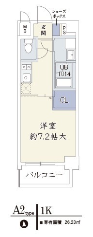 ラ・シャルム西宮本町 701 間取り図