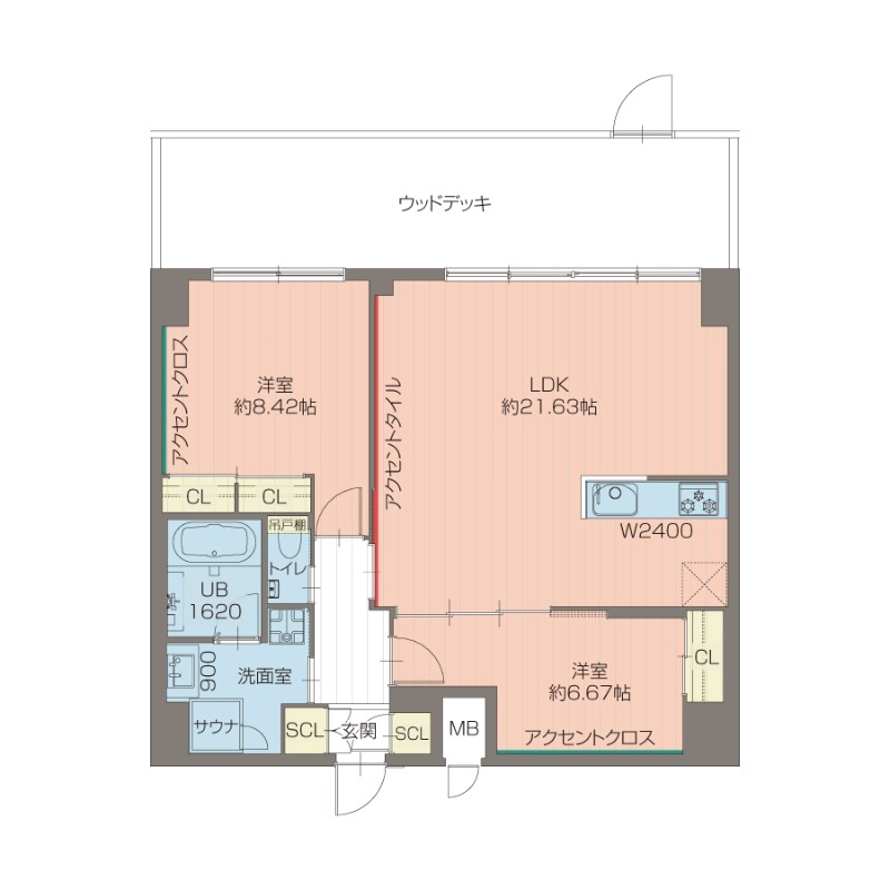 プレジオ西宮北口 0102 間取り図
