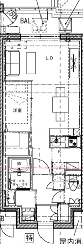 LEGALAND+NISHINOMIYA PARKSIDE 604 間取り図