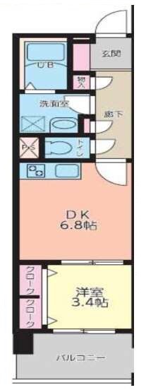 レゾナンス西宮北口 210 間取り図