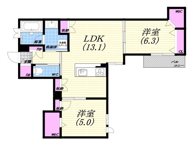(仮称)西宮市甲子園浦風町へーベルメゾン 311 間取り図