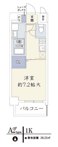 ラ・シャルム西宮本町 403 間取り図