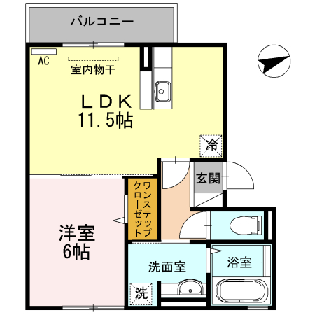 セジュール甲子園春風 302 間取り図