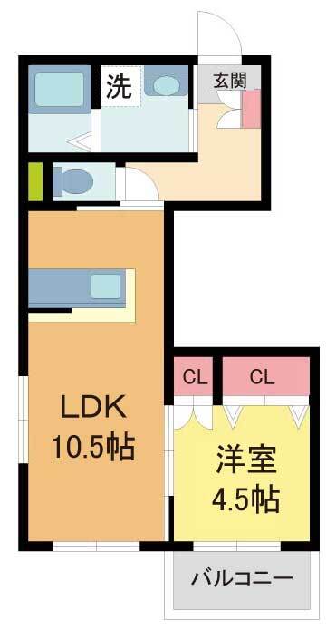 ヘーベルメゾン小松北町 302 間取り図