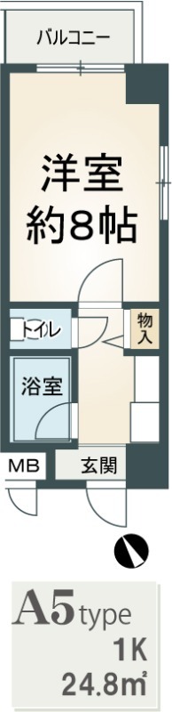 グレース今津 206 間取り図