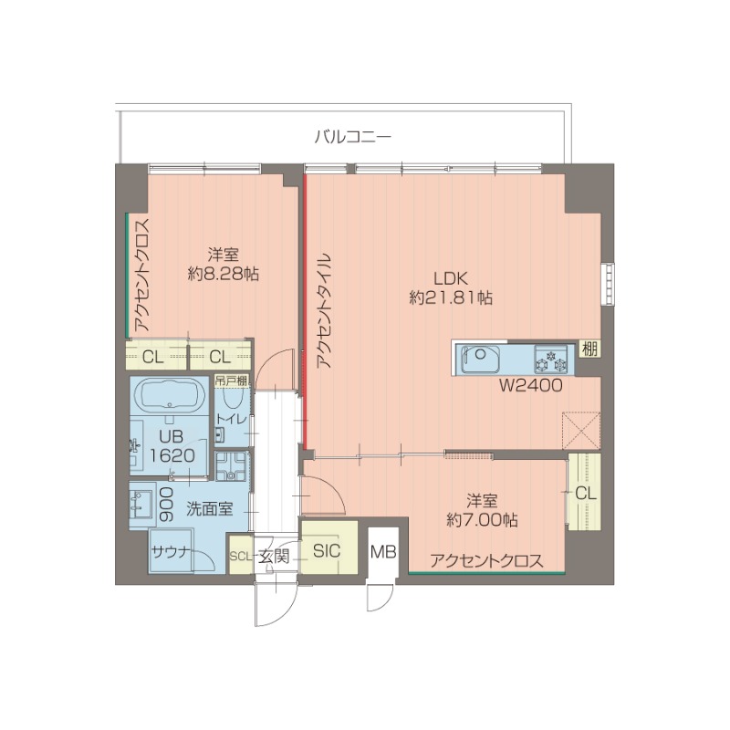 プレジオ西宮北口 0601 間取り図