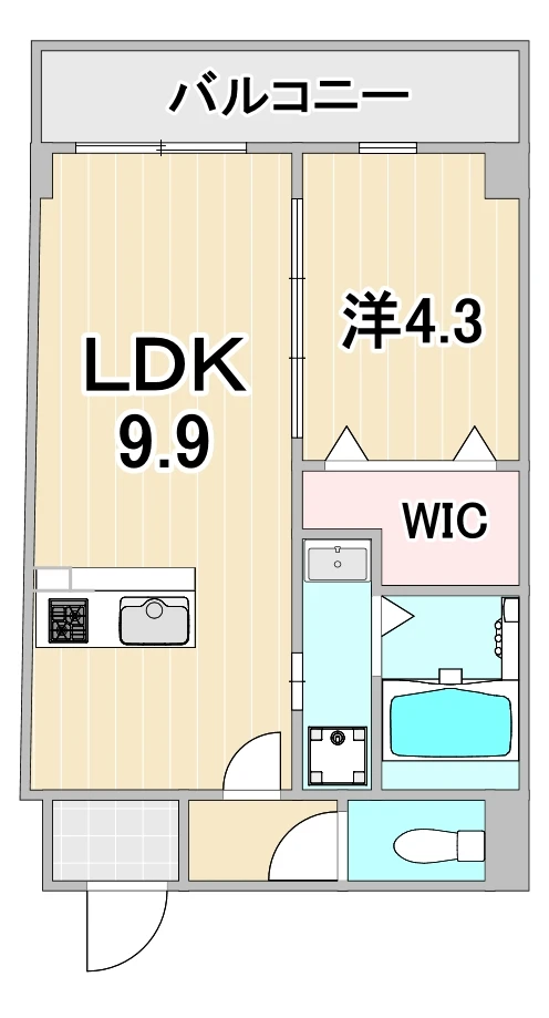 ソリティア西宮池田 102 間取り図