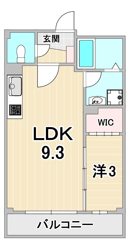 ルクス西宮北口 302 間取り図
