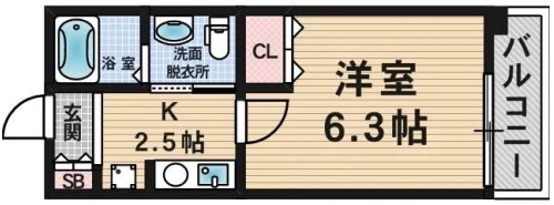 ダイドーメゾン阪神西宮駅前 902 間取り図