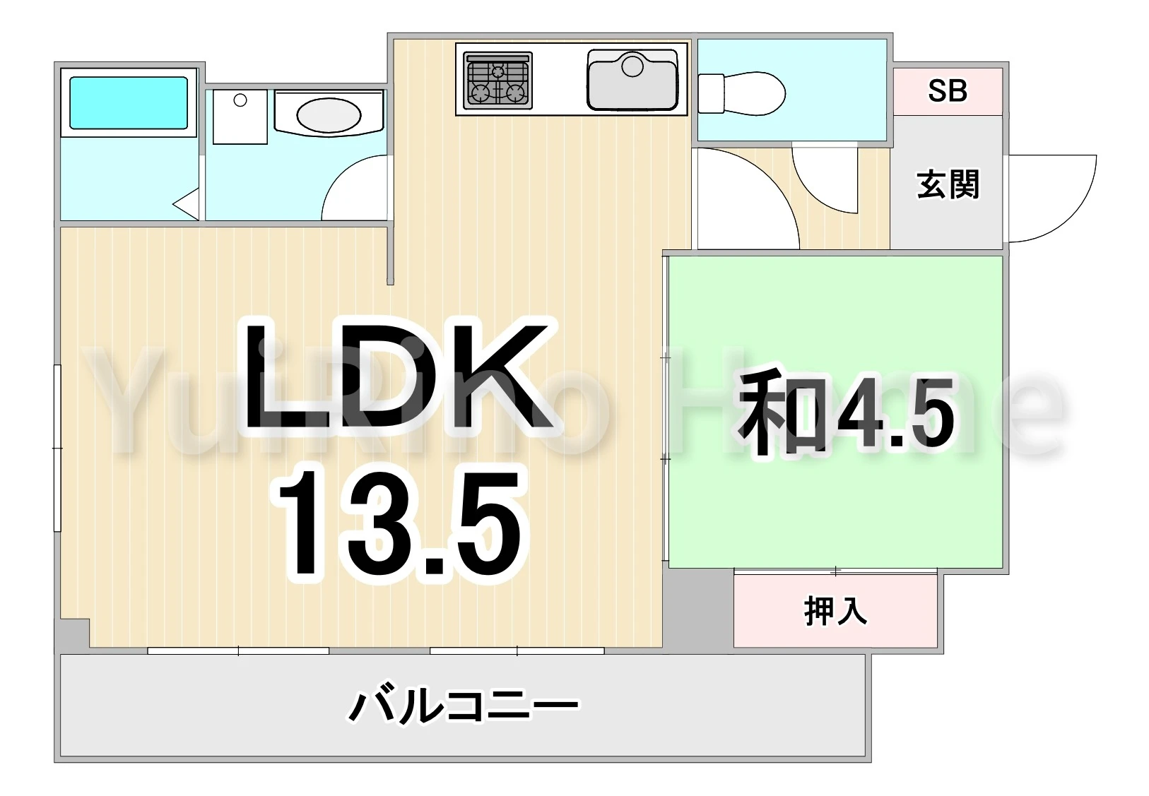 ラファ西宮北口 304 間取り図