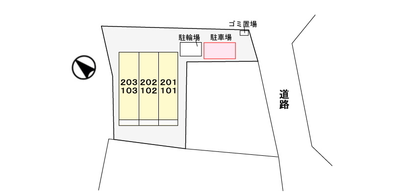 フロイダーホフ 102 駐車場