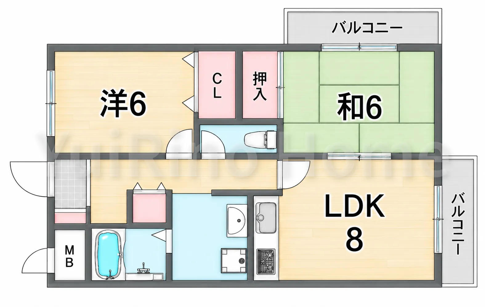 プリマヴェーラ夙川 00301 間取り図