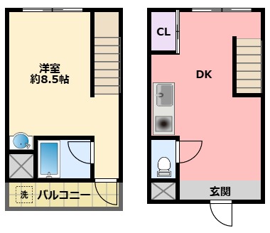 コンパクトメゾネット２１ 0 間取り図
